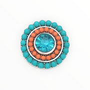 Metal Hairpin click / chunk button 01-blauw - HAIRPIN.NU