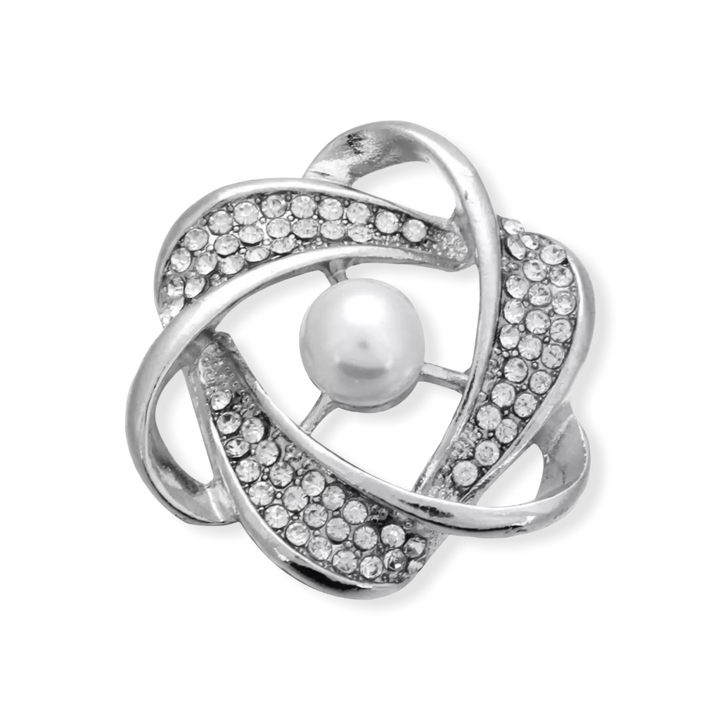 zilver-parel-button-chunk-hairpin