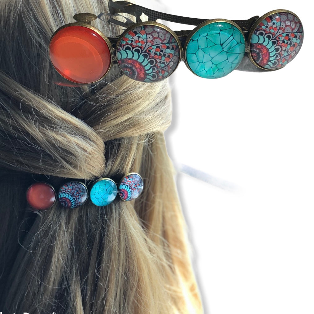 haarspeld-color-hairclip-turquoise-print-cabochon-hairpin