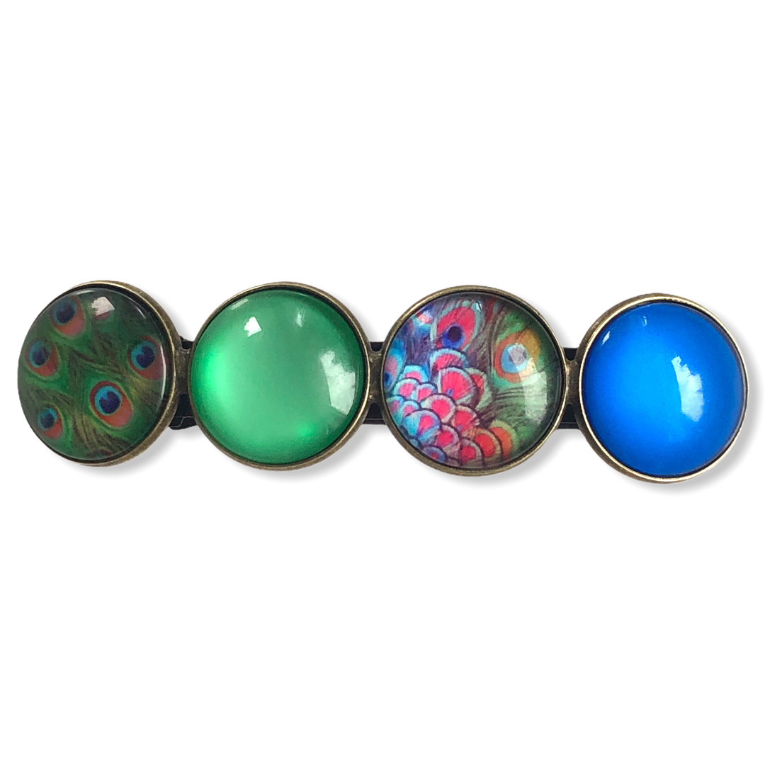 Color Hairclip XL glas cabochon haarspeld 034