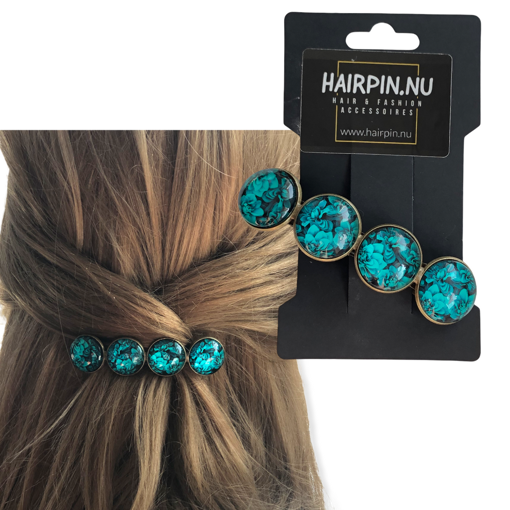 Color Hairclip XL green/bleu 49 - HAIRPIN.NU