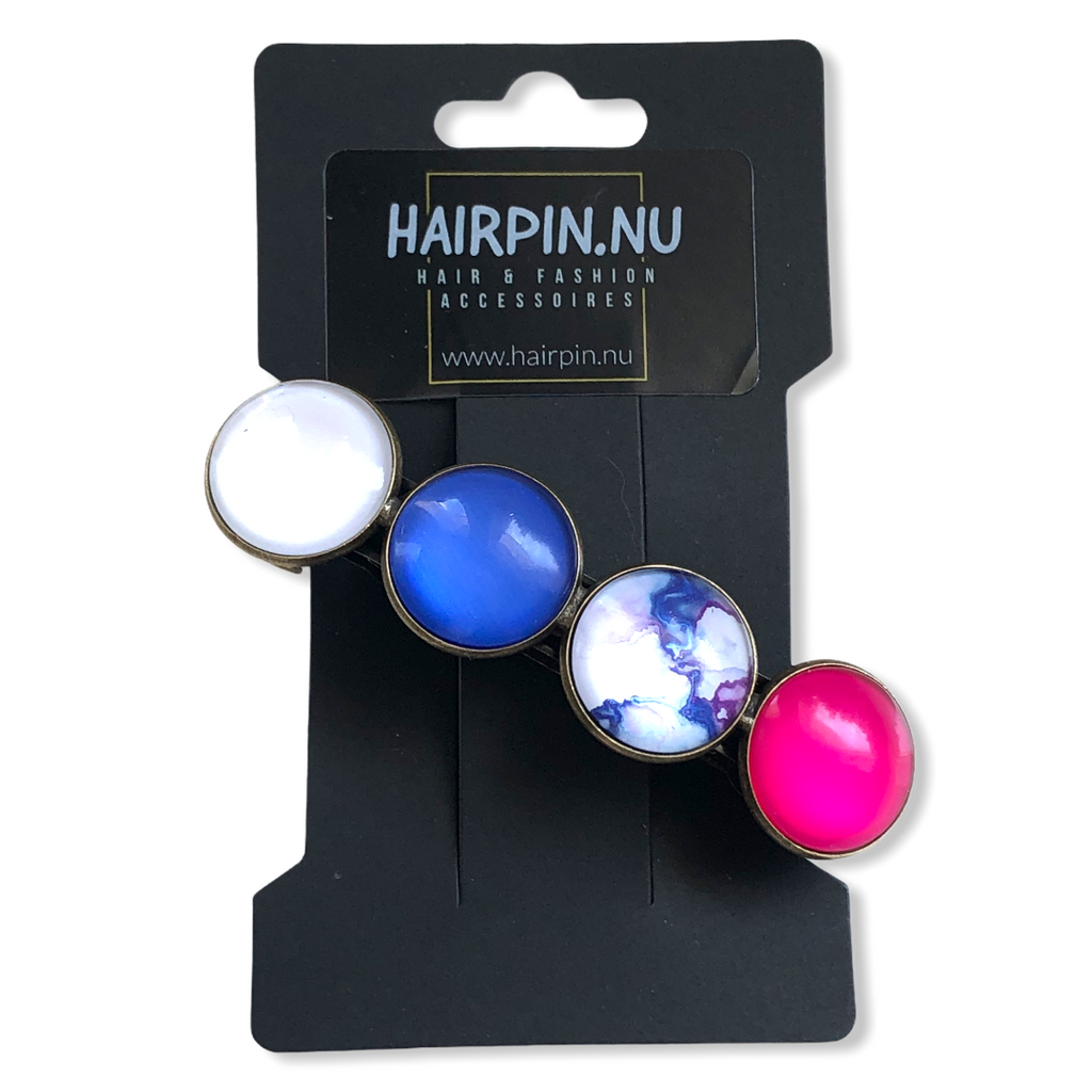 aarspeld-Haarmode-print-wit-blauw-haaraccessoire-haarsieraad-hairpin-nu