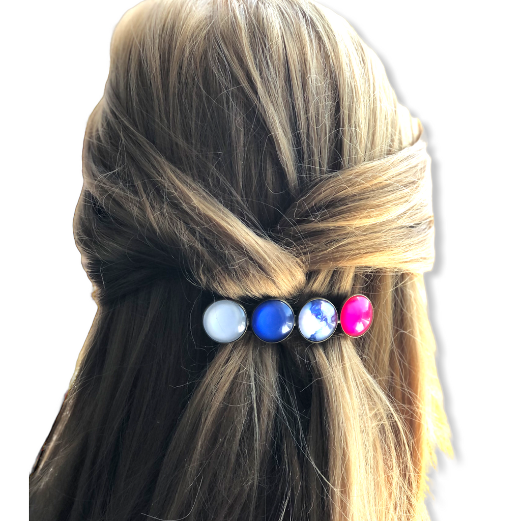 aarspeld-Haarmode-print-wit-blauw-haaraccessoire-haarsieraad-hairpin-nu