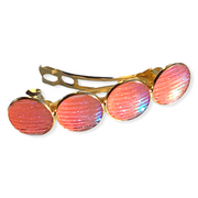Color Hairclip XL glas cabochon haarspeld shine pink 069 - HAIRPIN.NU