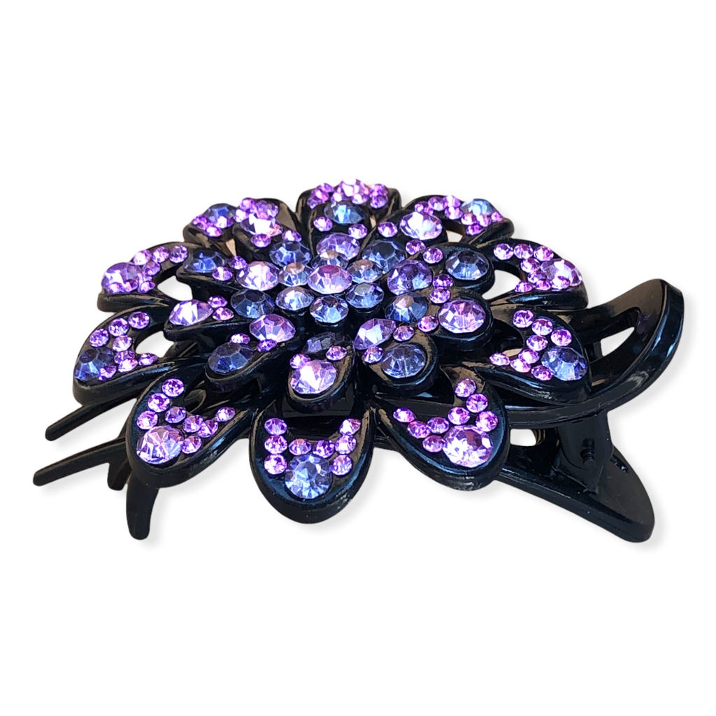 Haarklem haarpin bloem strass 07 - HAIRPIN.NU