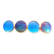 Color Hairclip XL glas cabochon haarspeld shine blauw 073 - HAIRPIN.NU