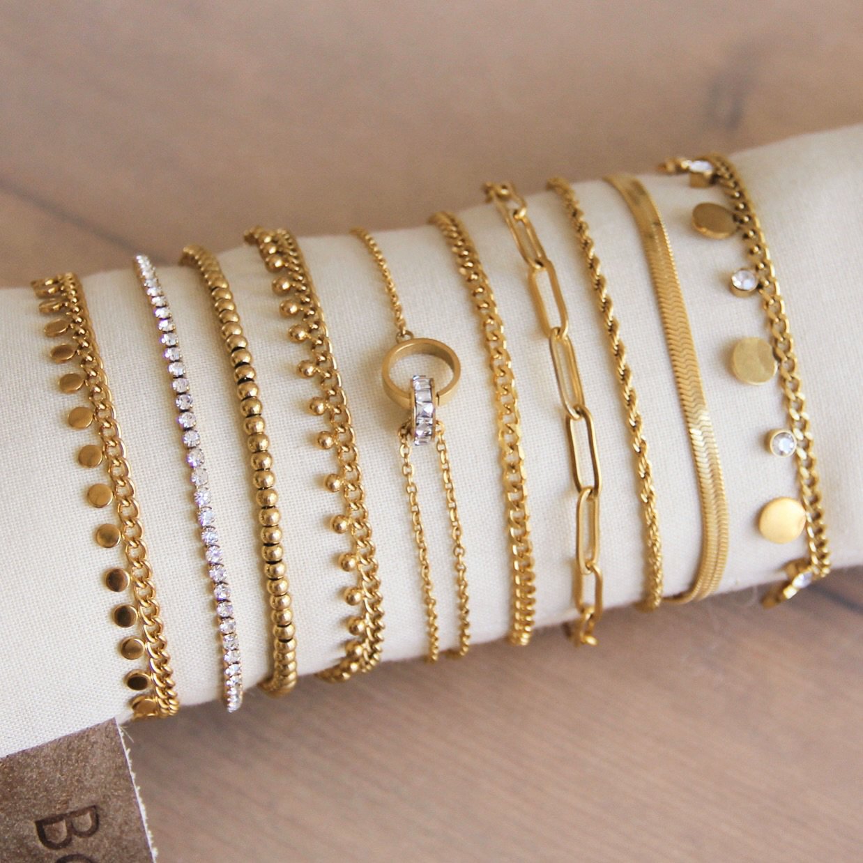 SA831: Stalen kralenarmband "Small" - zilver