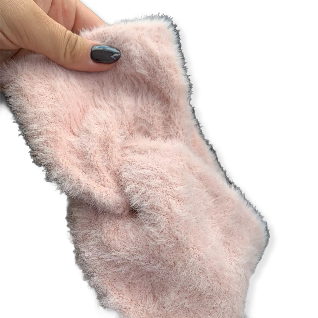 Haarband / Oorwarmer fluffy Soft Touch roze - HAIRPIN.NU