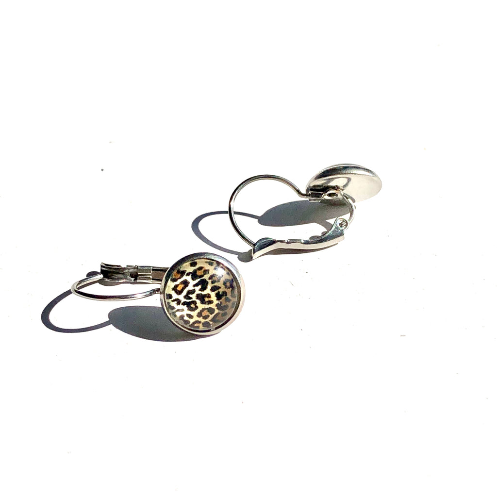 Oorbel Cabochon Print - HAIRPIN.NU