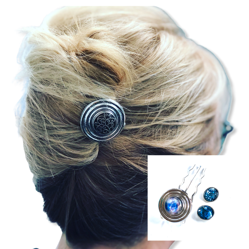 Hairpin Plate - HAIRACCESSOIRE - incl. 3 gratis clickbuttons naar keuze - HAIRPIN.NU