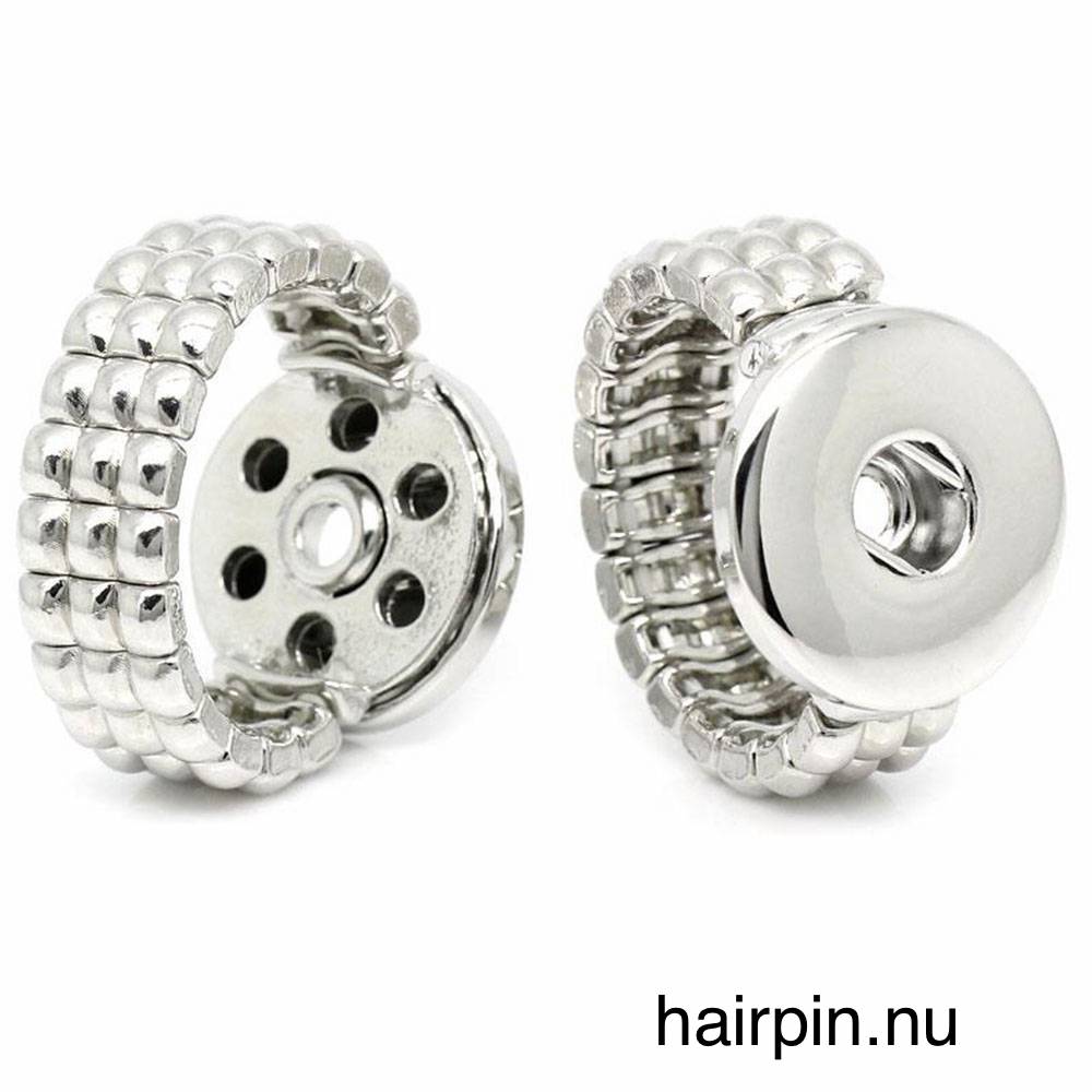 Clicks flexibele ring zilverkleurig - HAIRPIN.NU