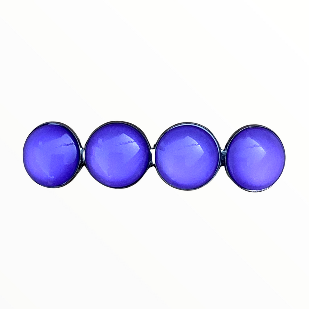 Effen Lila-Paars Color Hairclip XL glas cabochon haarspeld 096 - HAIRPIN.NU