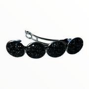 Color Hairclip XL glas cabochon haarspeld robuust zwart 0126 - HAIRPIN.NU