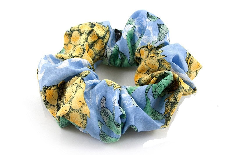 Blauwe ananas scrunchie