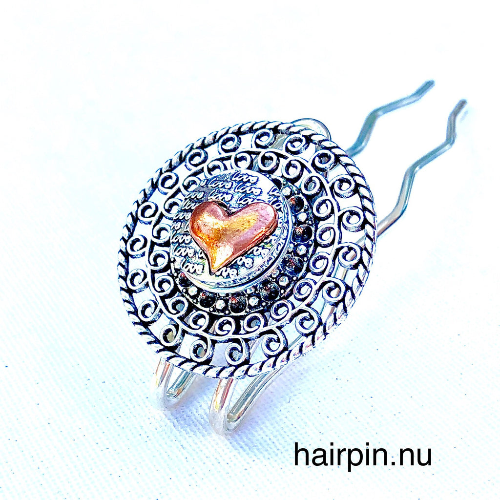 Hairpin Long fancy - HAIRACCESSOIRE - incl. 3 clickbuttons naar keuze - HAIRPIN.NU