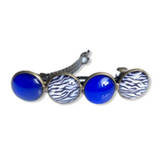 Color Hairclip Haarspeld zebra blauw