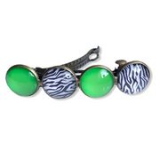 Color Hairclip Haarspeld zebra groen