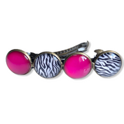 Color Hairclip Haarspeld zebra roze pink