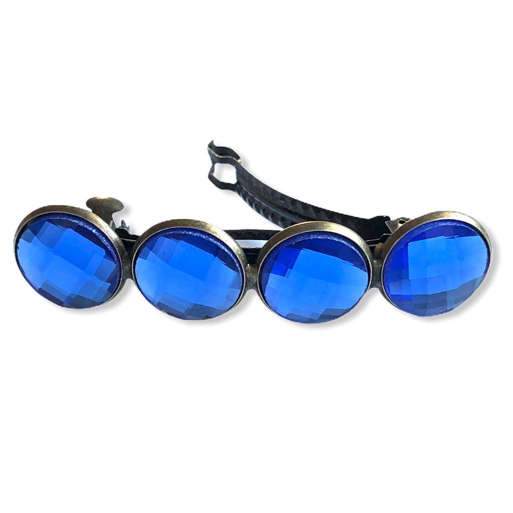 Color Hairclip Cabochon Haarspeld Glossy blauw