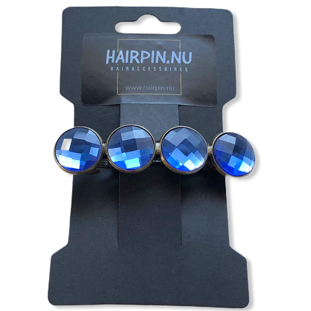 Color Hairclip Cabochon Haarspeld Glossy blauw