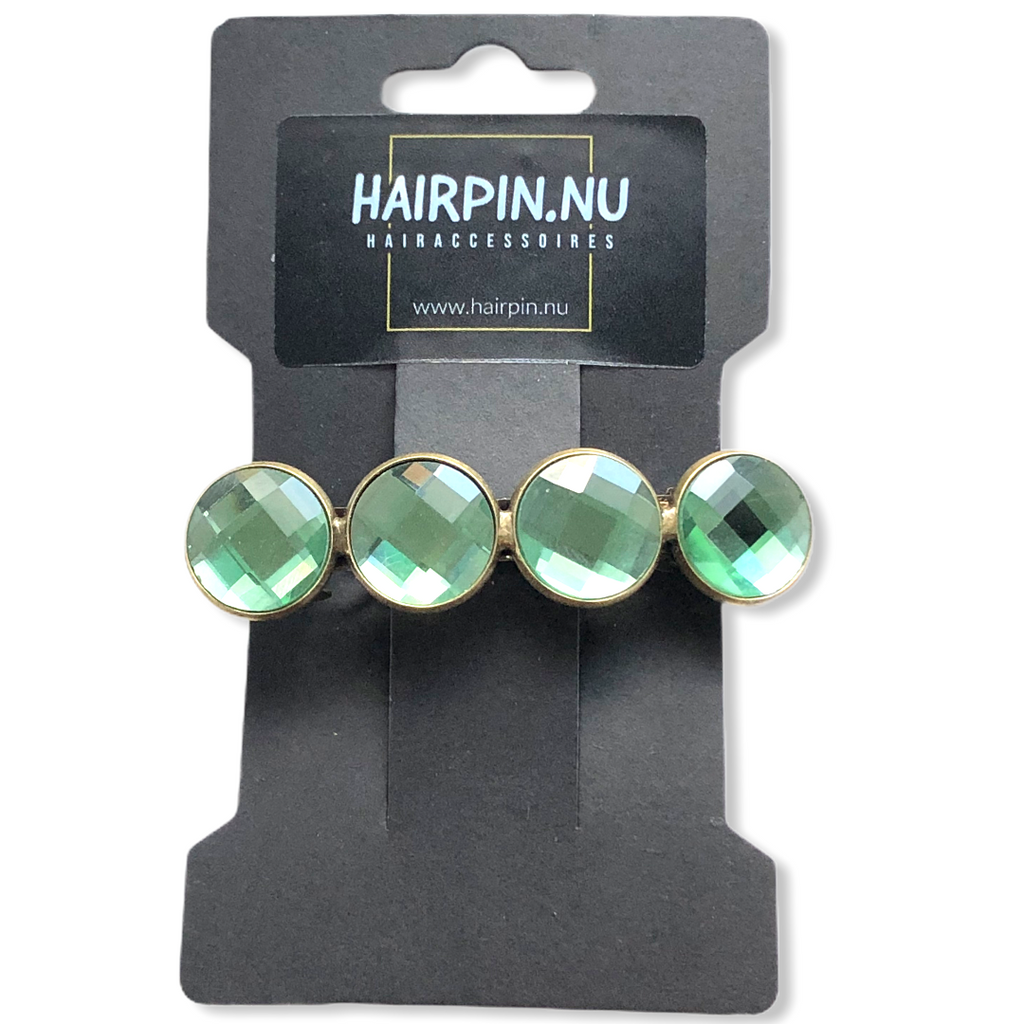 Color Hairclip Cabochon Haarspeld Glossy groen