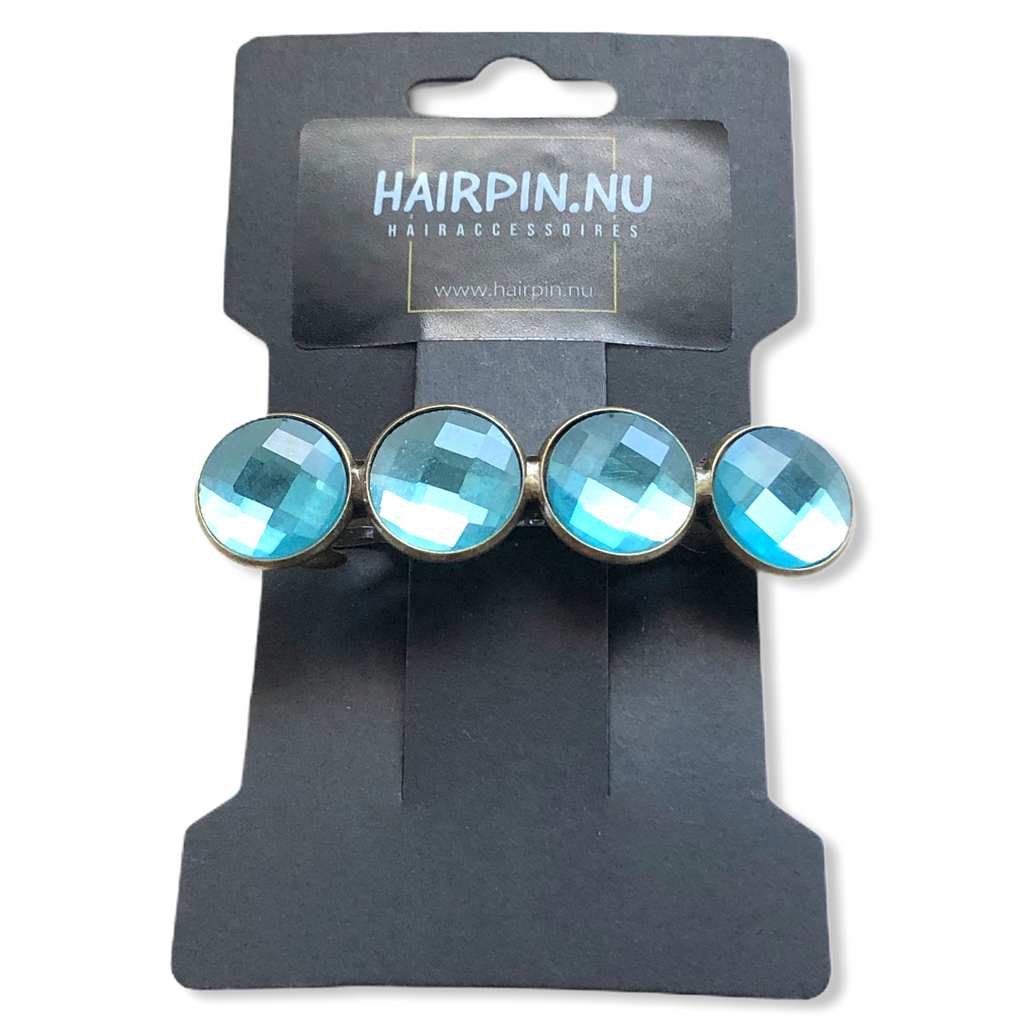 Color Hairclip Cabochon Haarspeld Glossy turkoois