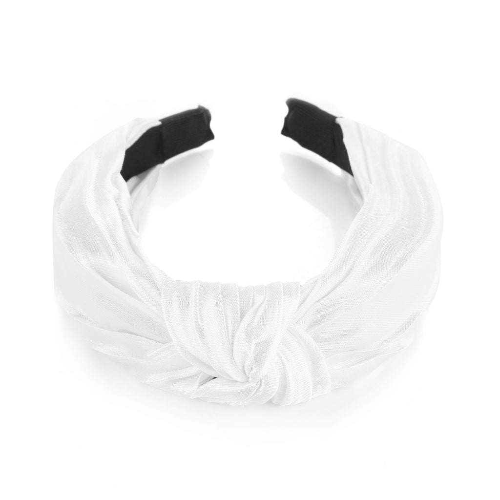 Haarband / Diadeem Silk wit - HAIRPIN.NU