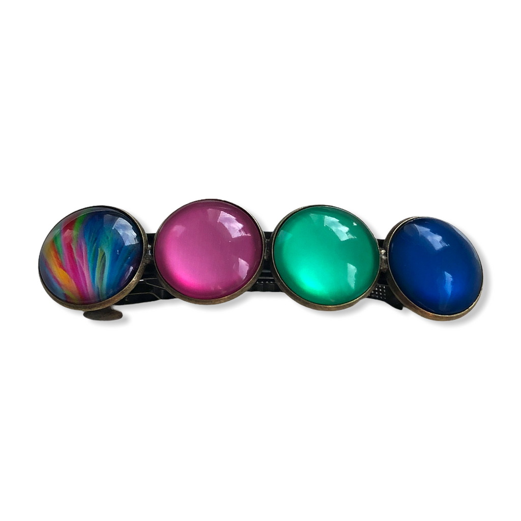 Color Hairclip XL glas cabochon haarspeld colors 015