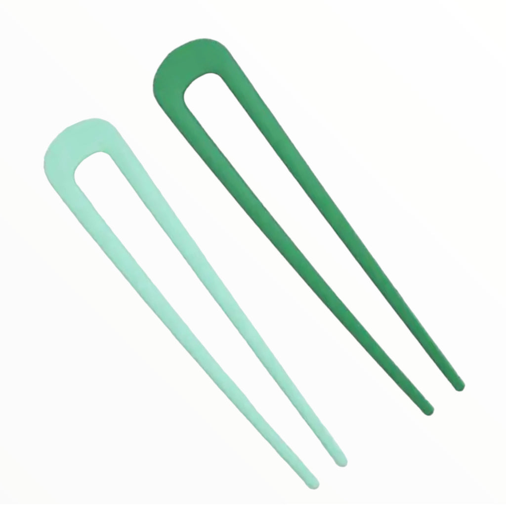 Hairpin Easy Colors groen 2 stuks voor een perfect opsteekkapsel - HAIRPIN.NU