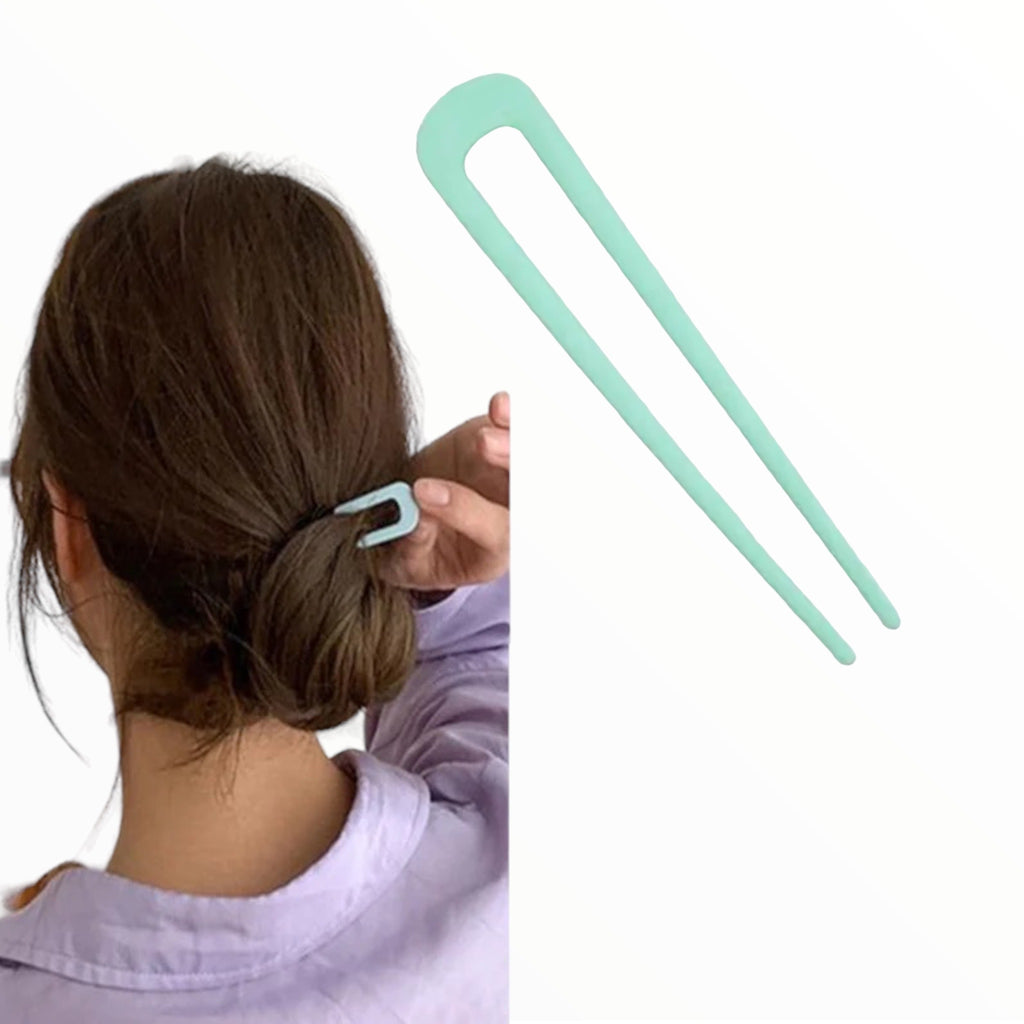 Hairpin Easy Colors groen 2 stuks voor een perfect opsteekkapsel - HAIRPIN.NU