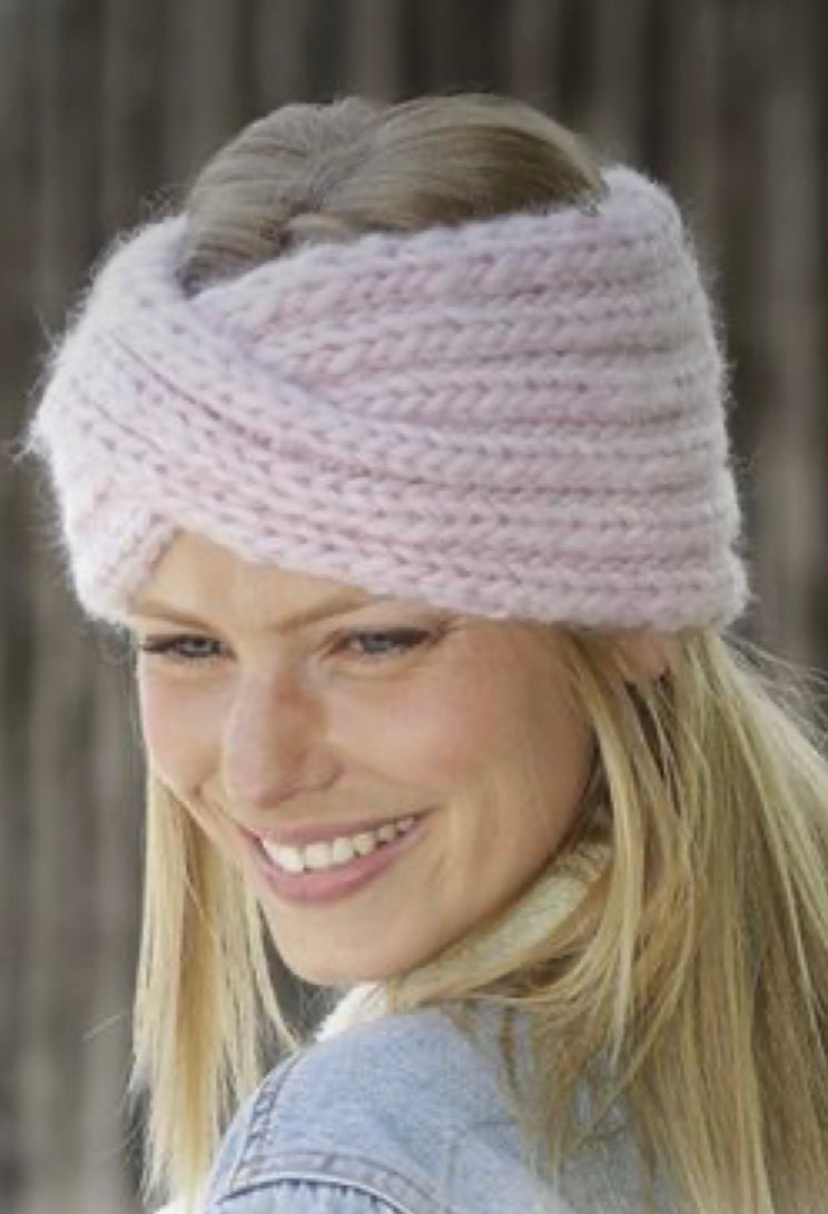 Haarband oorwarmer Roze - HAIRPIN.NU