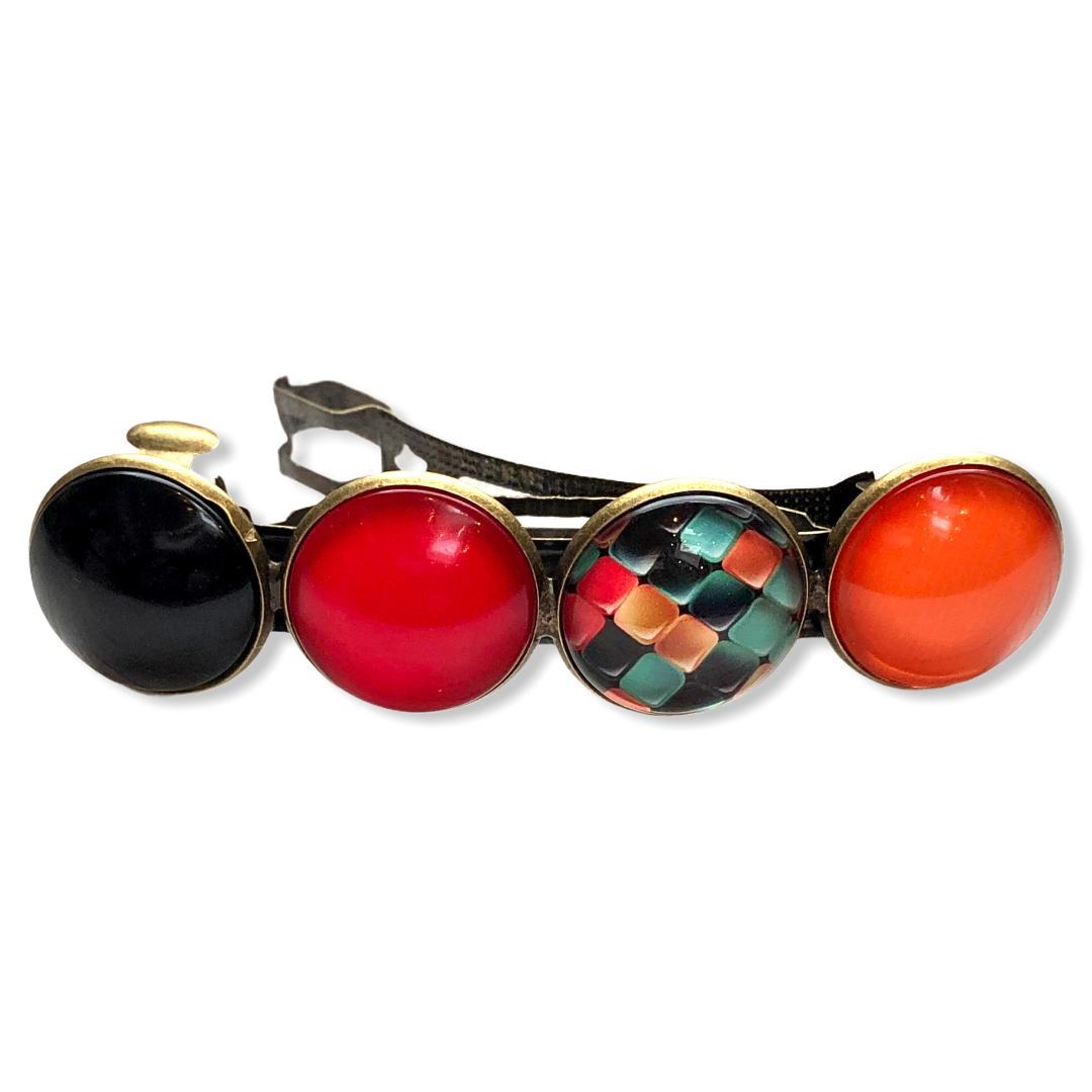 Color Hairclip XL glas cabochon haarspeld 05