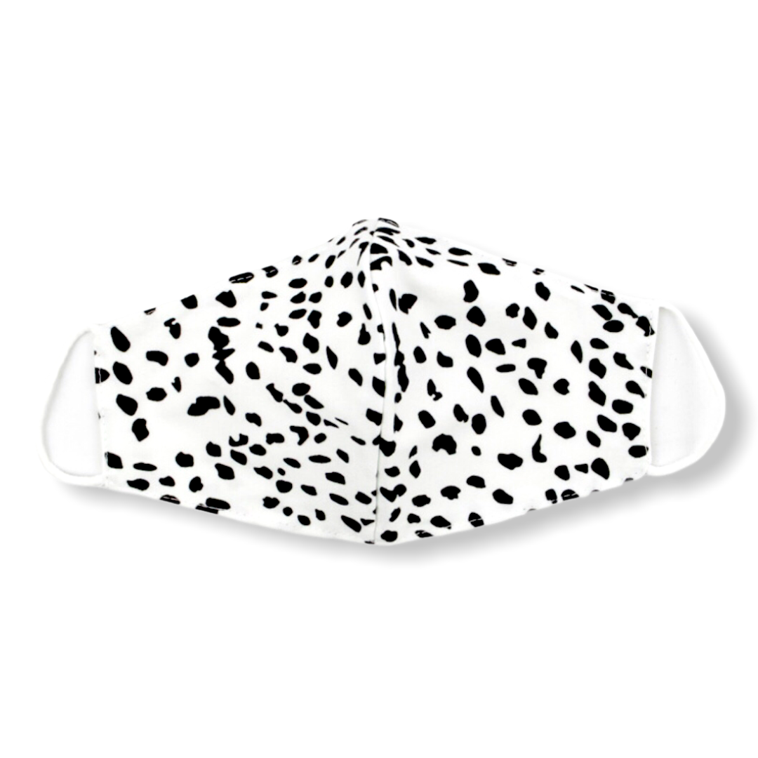 Mondkapje Dalmatti zwart/wit - HAIRPIN.NU