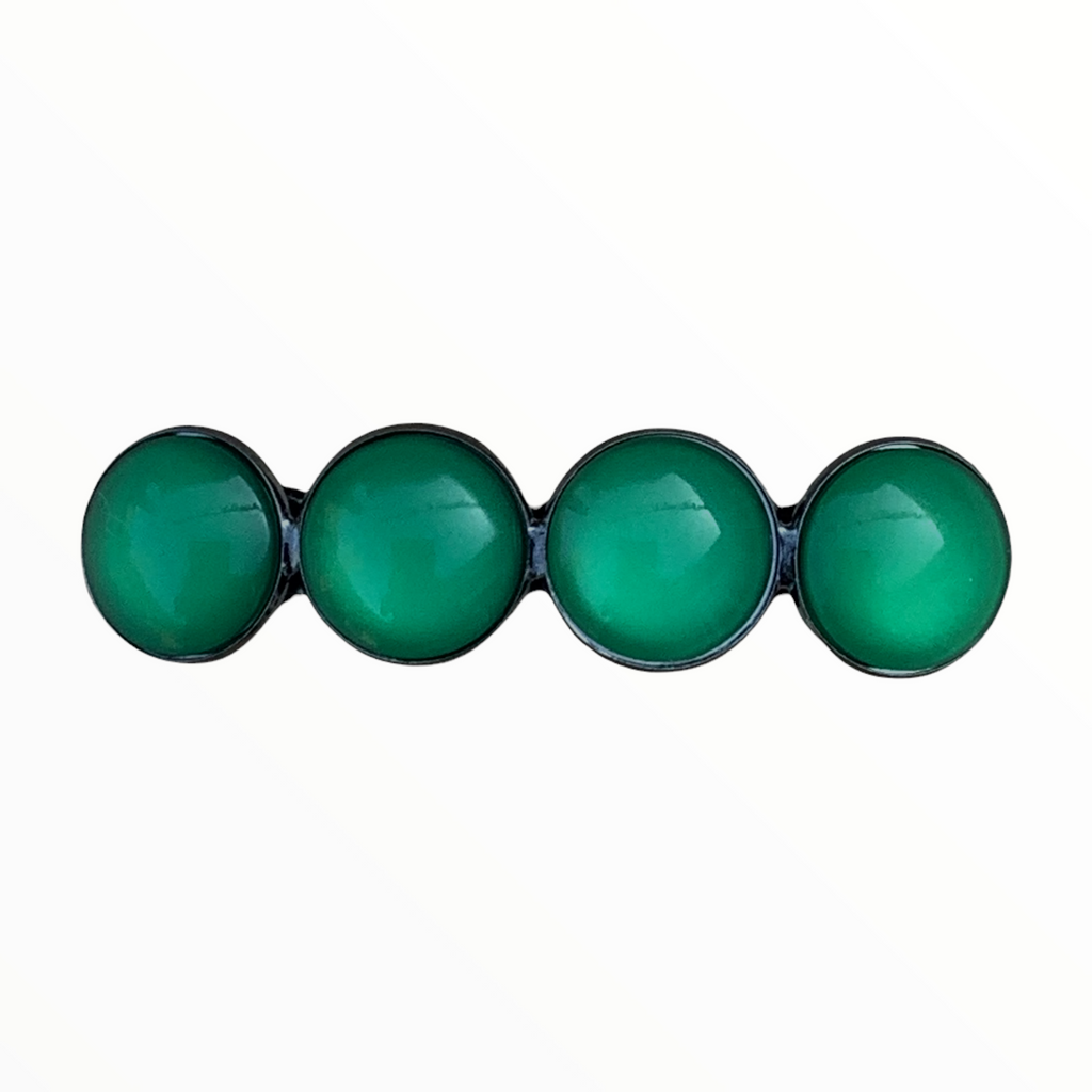 Effen Groen Color Hairclip XL glas cabochon haarspelden