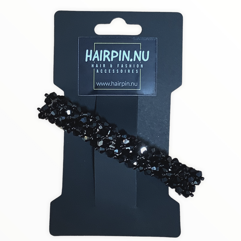 Facet kraal haarspeld Hairclip zwart - HAIRPIN.NU