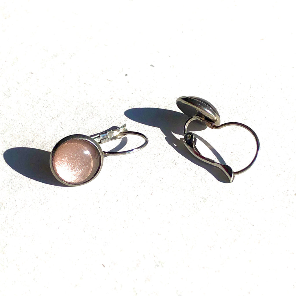 Oorbel Cabochon Champagne - HAIRPIN.NU