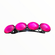 Effen Roze Pink Color Hairclip XL glas cabochon haarspeld