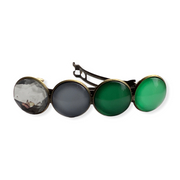 Color Hairclip XL haarspeld groen zilver glossy 057 - HAIRPIN.NU