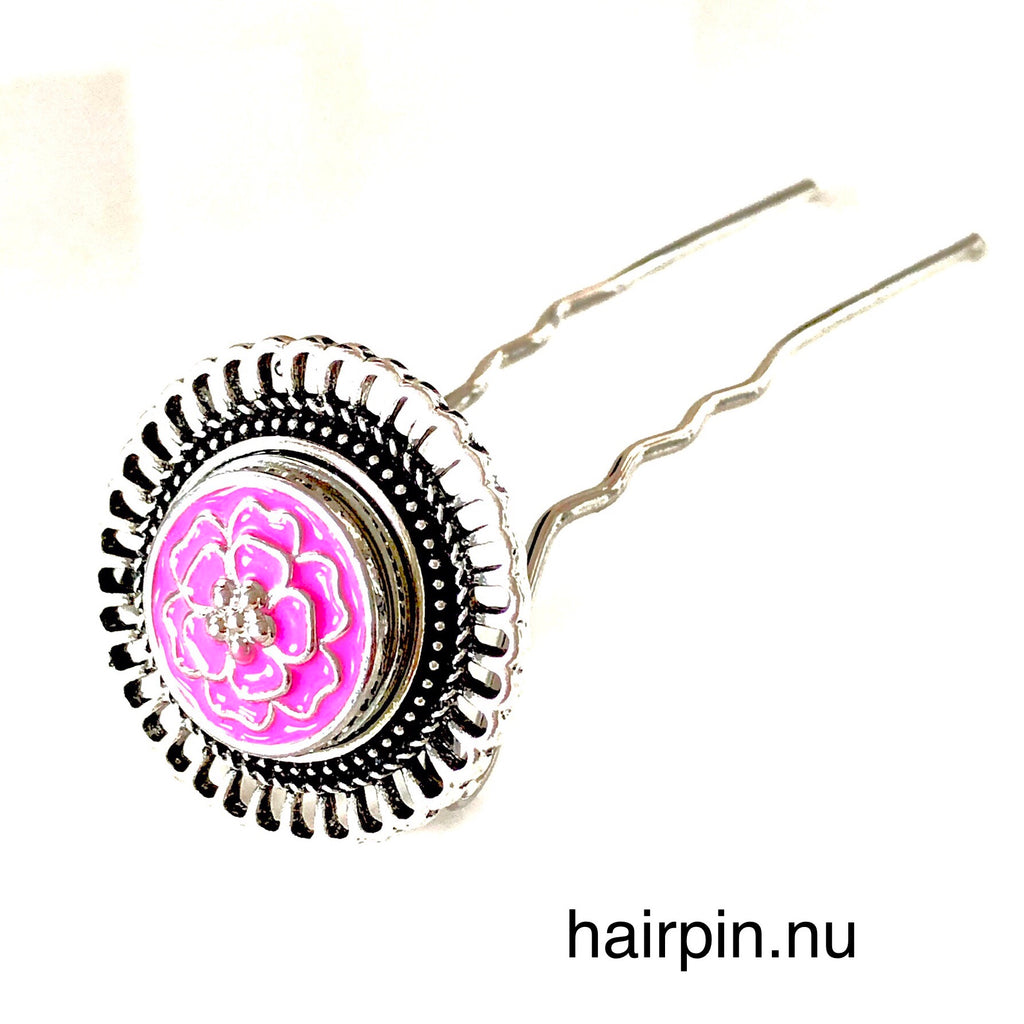 Metal Hairpin click / chunk button Slash - HAIRPIN.NU