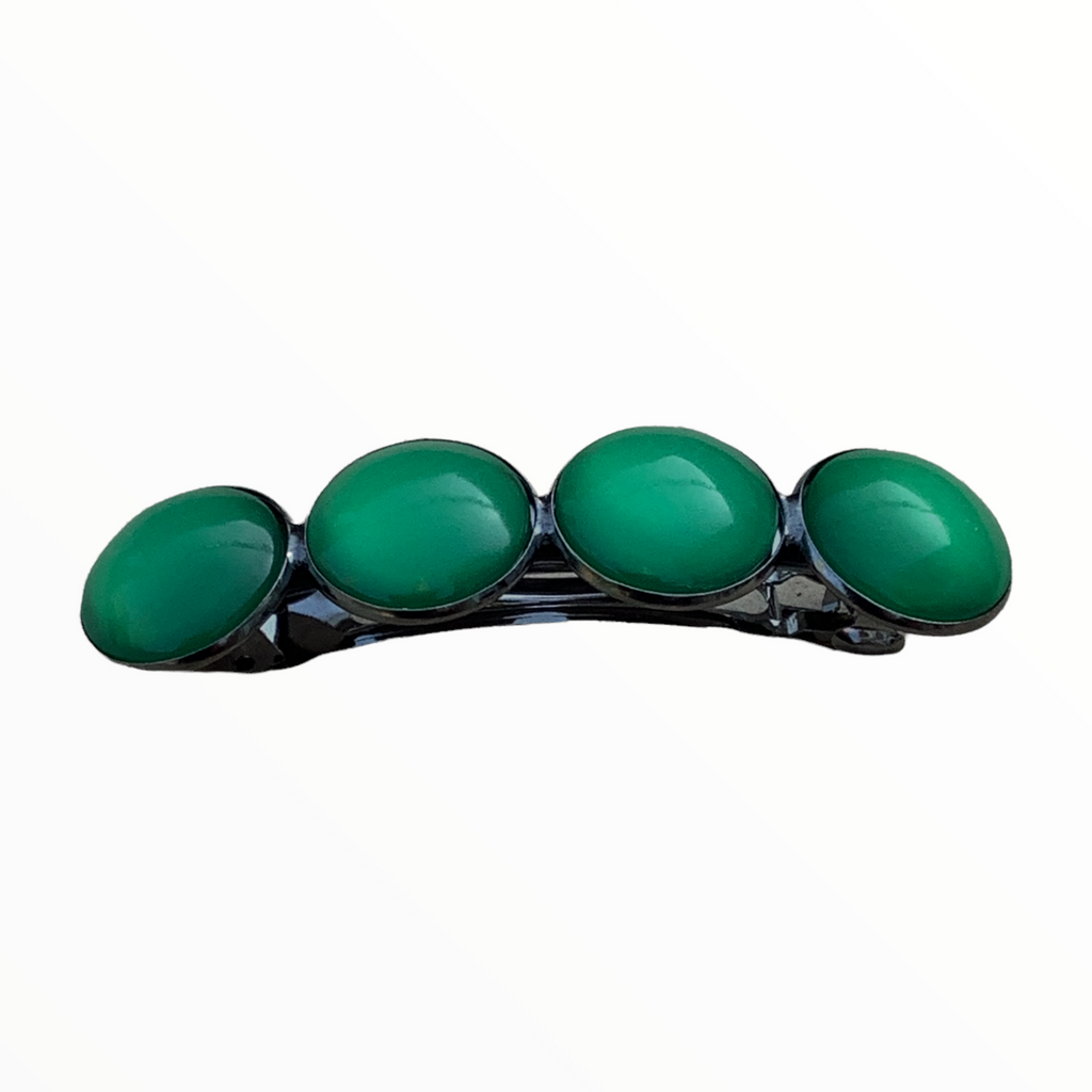 Effen Groen Color Hairclip XL glas cabochon haarspeld 088