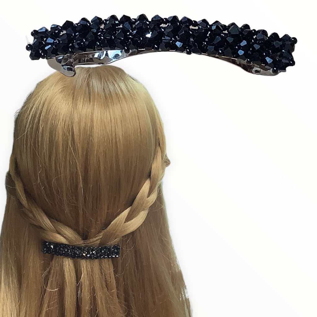 Facet kraal haarspeld Hairclip zwart - HAIRPIN.NU