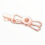 Hairclip rosegold met verwisselbaar design incl. 2 gratis buttons - HAIRPIN.NU