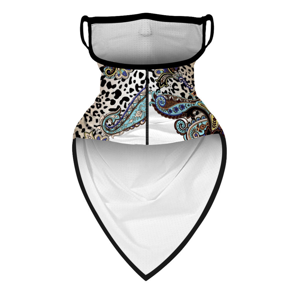 Sjaal geschikt als mondkapje met neusbrug model print - HAIRPIN.NU