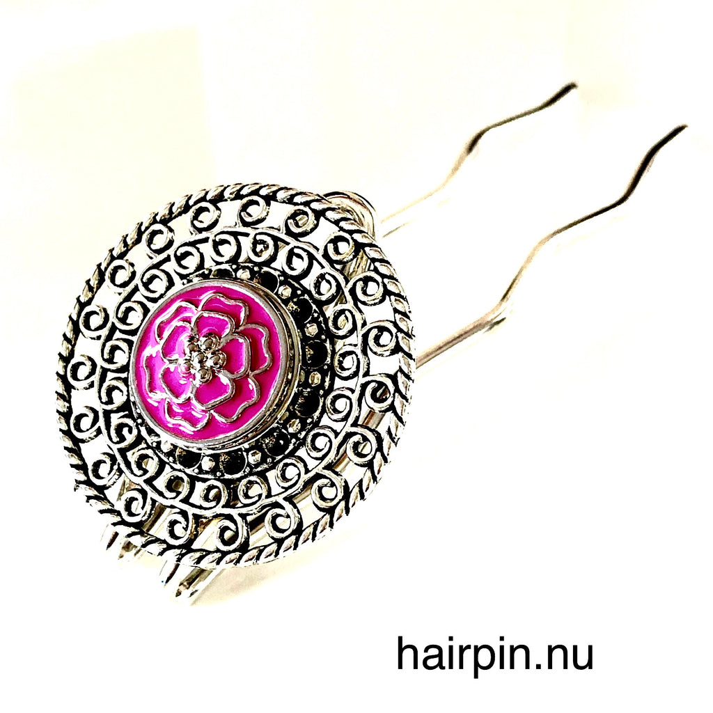 Metal Hairpin click / chunk button Slash - HAIRPIN.NU