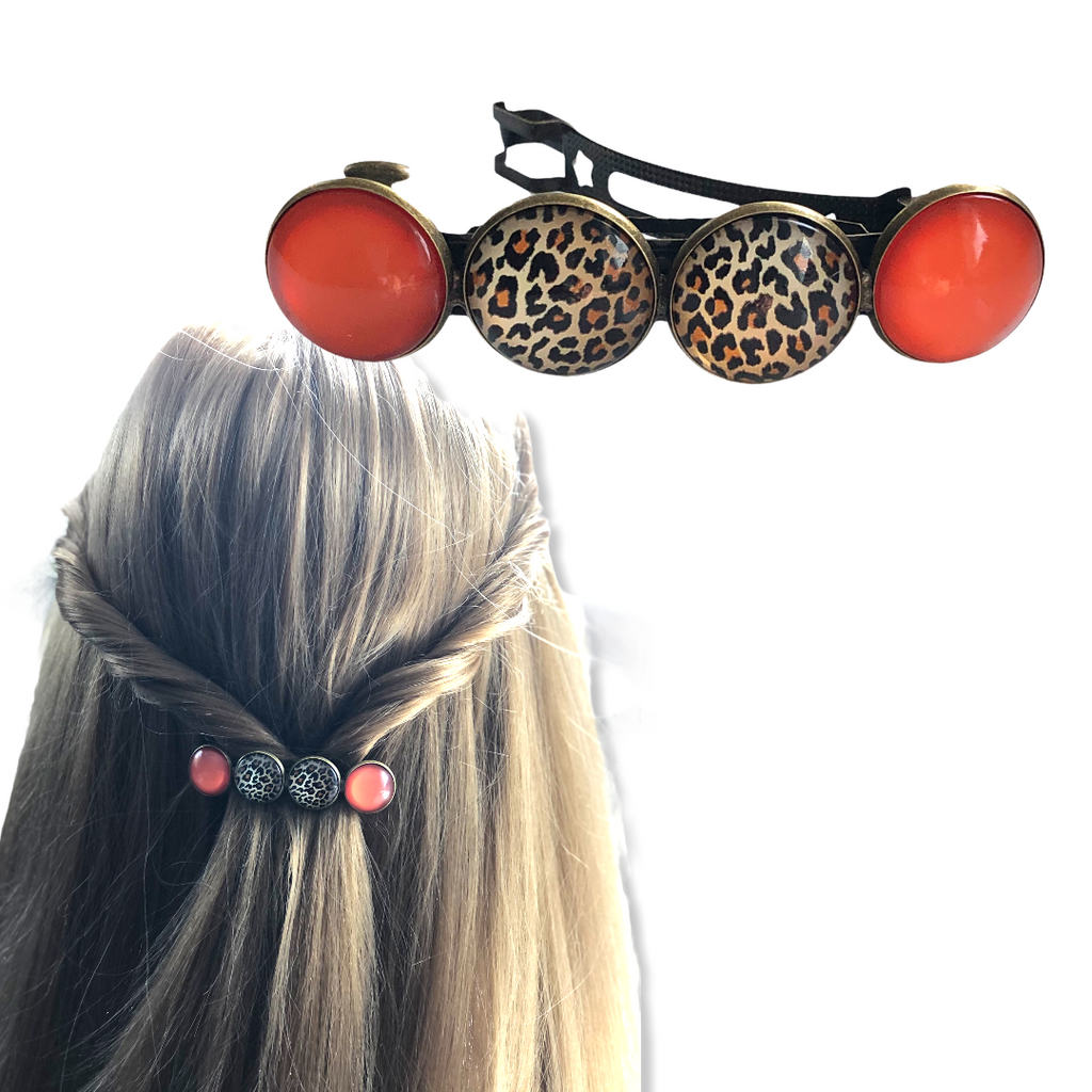 Kadoset Armband, Oorbellen cabochon en 1 Color Hairclip - HAIRPIN.NU