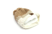 Camel Licht combinatie warme gevoerde wintermuts