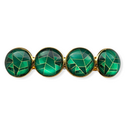 Color Hairclip XL haarspeld goud groen 052 - HAIRPIN.NU