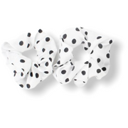 Set wit met zwarte dots haarband / bandana met 2 scrunchies - HAIRPIN.NU