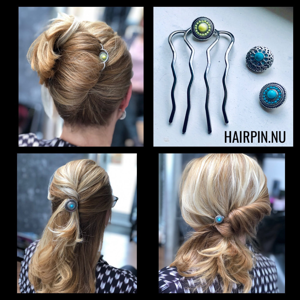 Hairfork - Hairaccessories - incl. 3 snapbuttons naar keuze - HAIRPIN.NU