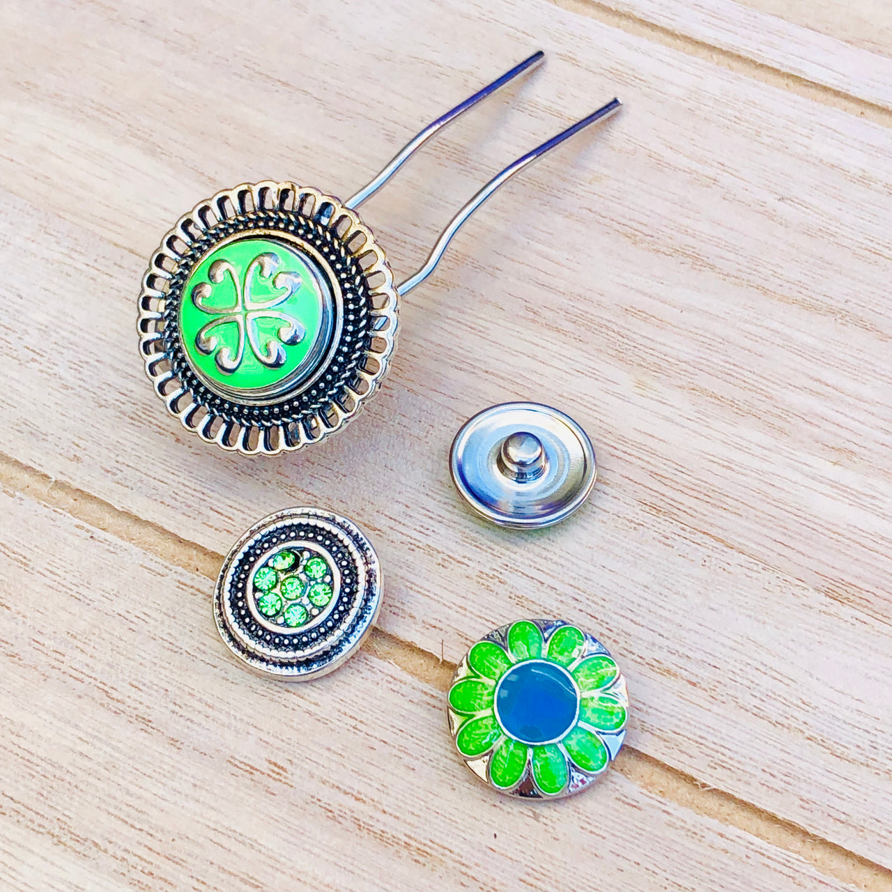 Metal Hairpin click / chunk button Whiskey - HAIRPIN.NU